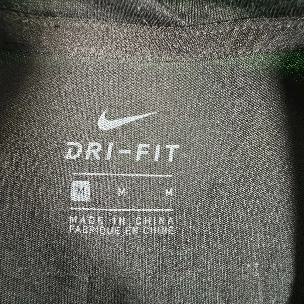 Nike DRI-FIT Women's M DRY Long Sleeve JUST DO IT Crew Tee Black White 930285